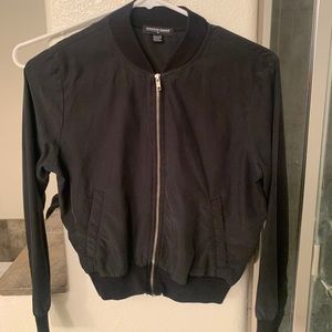 American apparel black bomber jacket